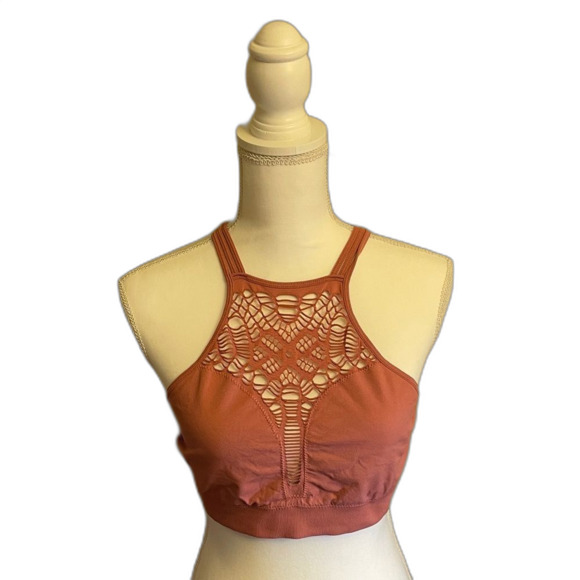 BKE Other - BKE Rust Lace Halter Bralette